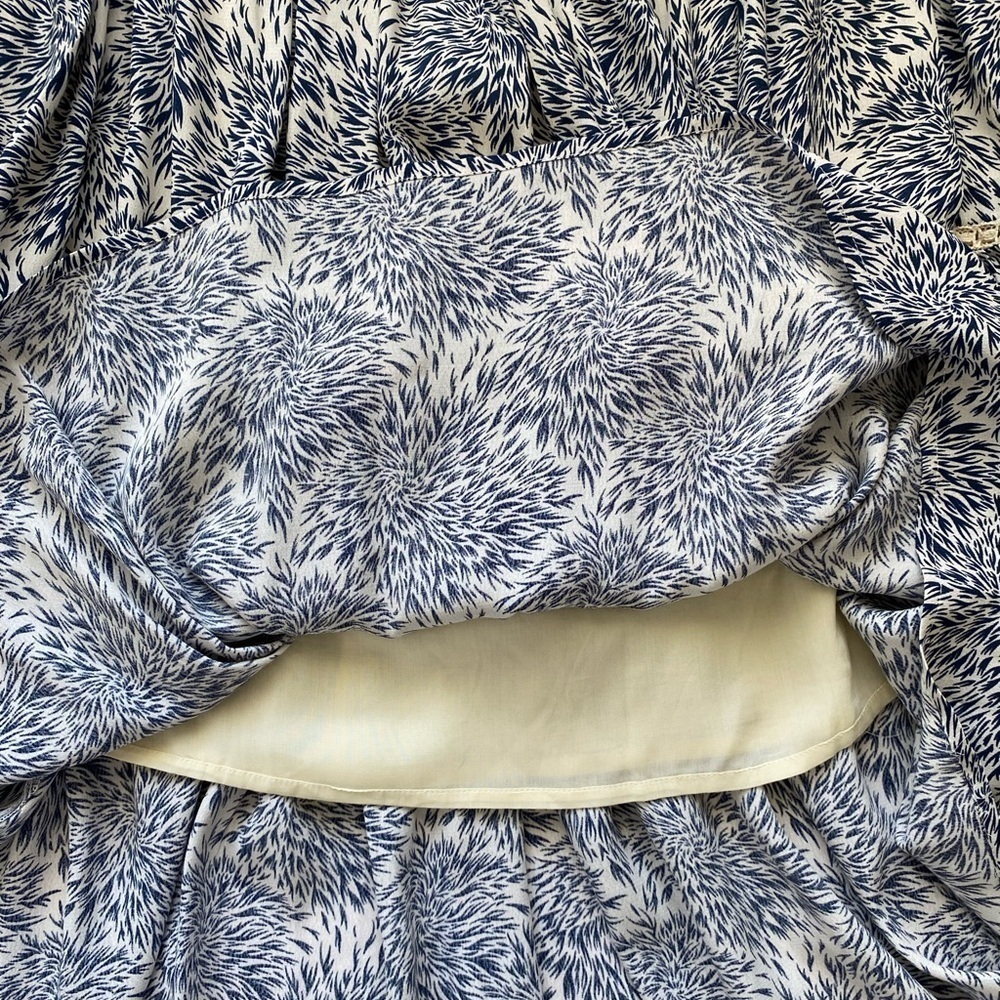 Sundance Womens Dress Size Small Blue And White Floral Tiered Crochet Boho Beach - Picture 8 of 10